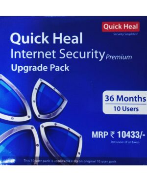 Renewal, 10 Users, 3 Years, Quick Heal Internet Security, Email Delivery