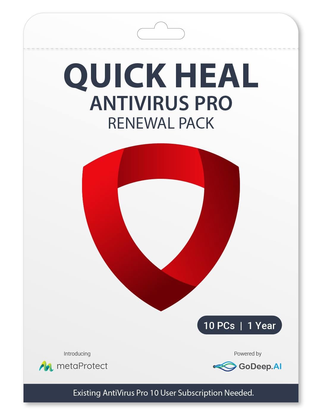 Renewal, 10 Users, 1 Year, Quick Heal Antivirus Pro, Email Delivery