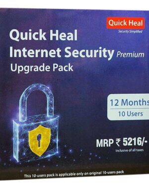 Renewal, 10 Users, 1 Year, Quick Heal Internet Security, Email Delivery
