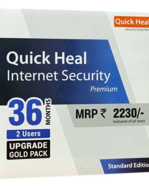 Renewal, 2 Users, 3 Years, Quick Heal Internet Security, Email Delivery