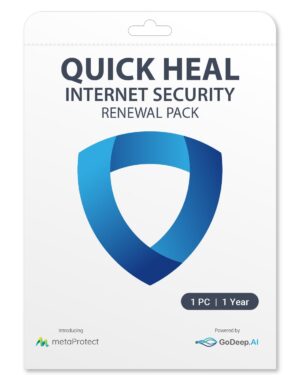 Renewal, 1 User, 1 Year, Quick Heal Internet Security, Email Delivery