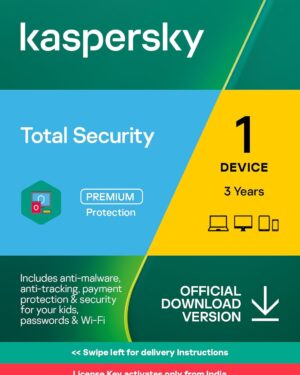 1 User, 3 Years, Kaspersky Total Security, Email Delivery