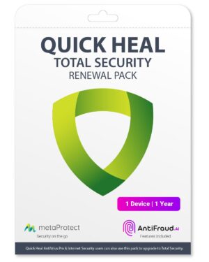 Renewal, 1 User, 1 Year, Quick Heal Total Security, Email Delivery